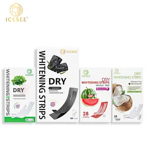 ICESEE Multi-Flavor Whitening Tooth Strips – Bamboo Charcoal Deep Cleaning + Coconut, Watermelon, and Mint for Freshness and Brightening! Gentle whitening in 14 days, suitable for sensitive teeth.