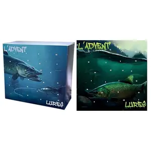 Fishing Tackle Advent Calendar 24 Day Christmas Advent Calendar Fishing Tackle Box Creative Christmas Gifts for Fisherman Aruigu