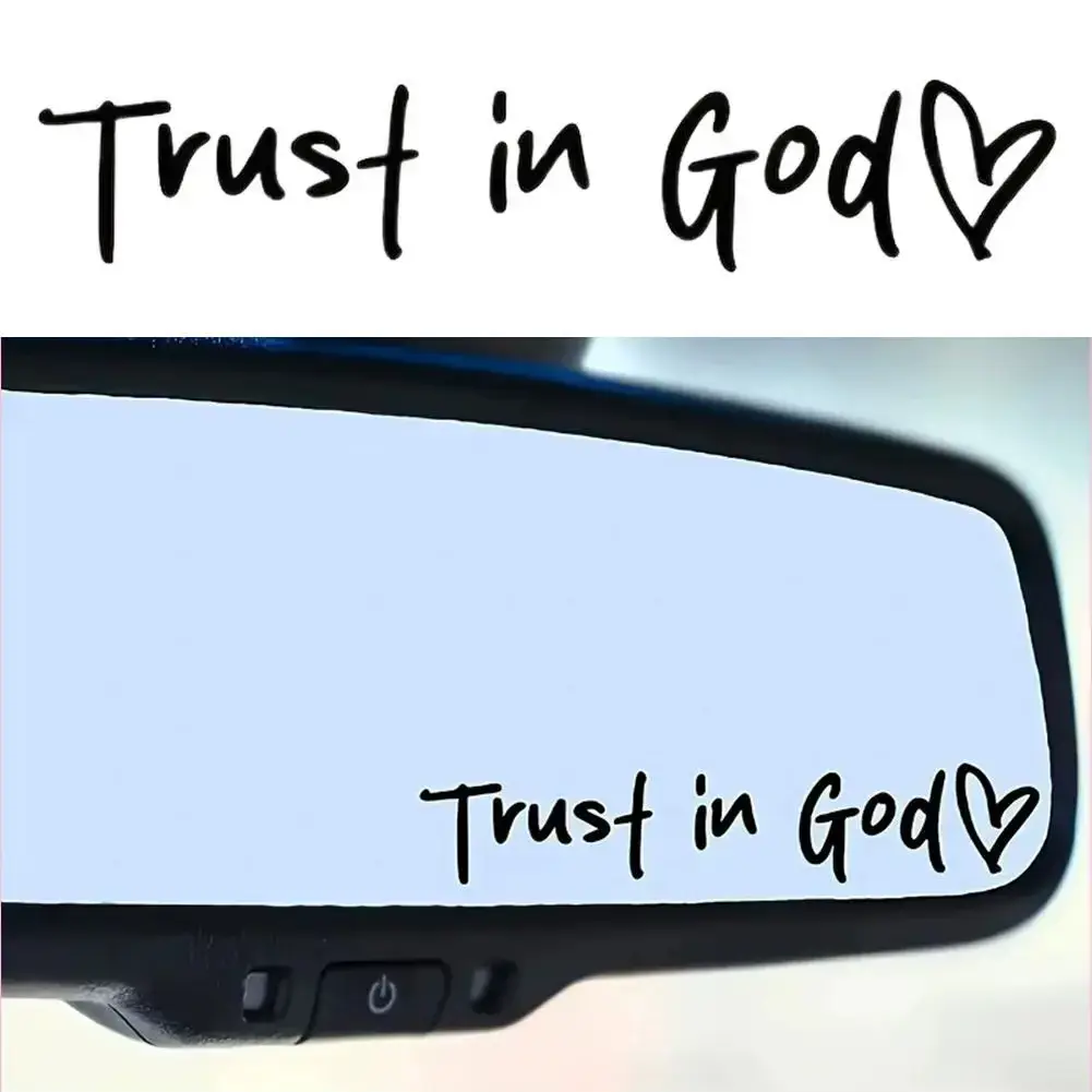 5 pieces of "Trust in God" car sticker set, suitable for car rearview mirrors, is an ideal gift for Christians. The sticker design is black and can be used to convey information (suitable for trucks, laptops, and other devices).