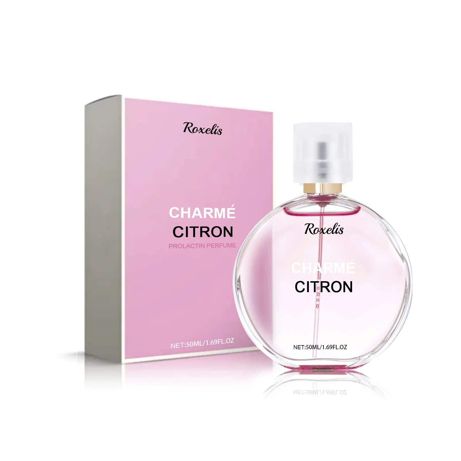 Perfume for women，Roxelis Prolactin Perfume, Fresh Light Fragrance Lasting Fragrance Mild Not Pungent Elegant Ladies Dating Niche Perfume Pink