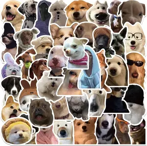 Funny Dog Meme Stickers, Cute Dog Stickers, 50PCS Cool Pet Waterproof Vinyl Stickers for Water Bottle Laptop Luggage Skateboard, Party Supplies (Dog)