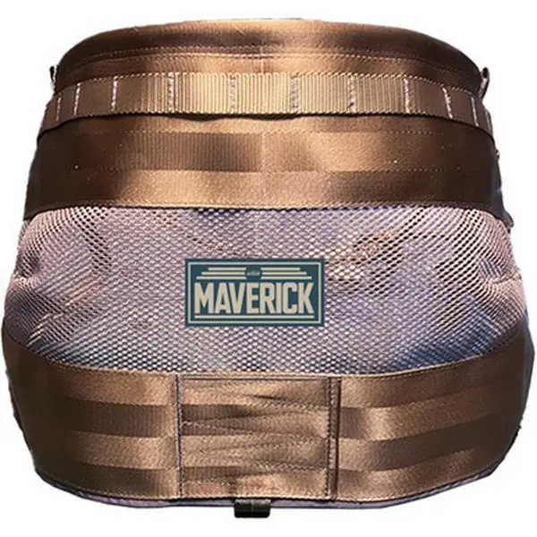 Latitude Maverick Regular Equestrian Hunter Saddle - 300 lbs Weight Rating, 4-in Webbing, Patent-Pending Cradle Chassis, Ultralight 21 oz Compact Folding Design, Easy Packing & Transport, Saggy Diaper Elimination, Waist Size Fit, Outdoor Supportive, Hunte
