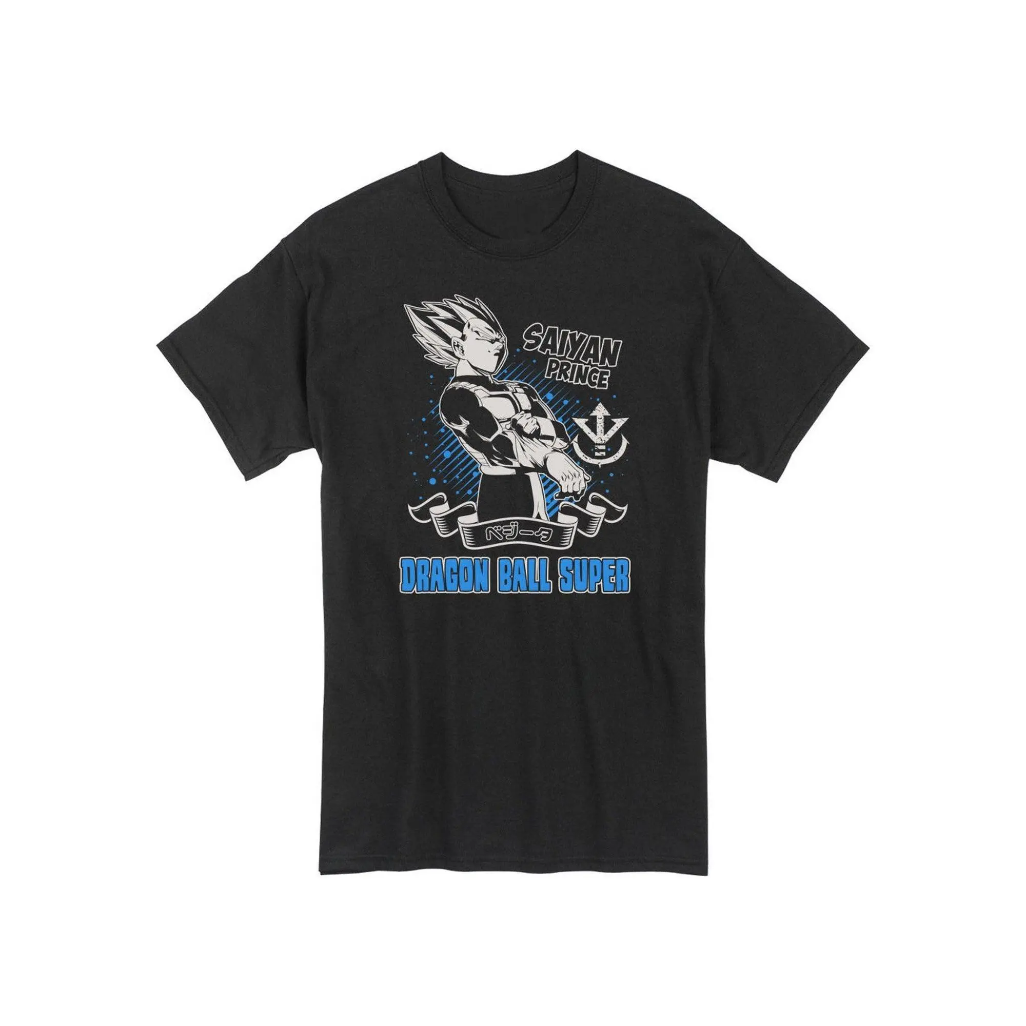 Dragon Ball Super - Vegeta 04 Men's Screen Print Black T-Shirt
