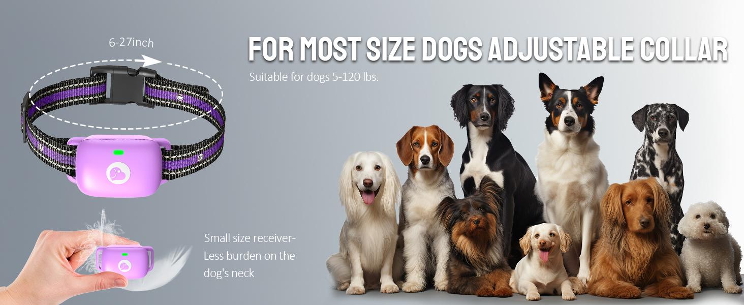Dog Training Collar IP67 Waterproof Dog Trainer Collars Set with Remote 3 Safe Training Modes, Outdoor Rechargeable Adjustable Strap for 10-120lbs Small Medium Large Dogs