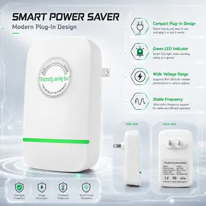 Electricity Saving Box, Power Factor Saver Plug in to Reduce Energy Bill, Energy Savings Device with Voltage Optimization for home Office, 90V-250V