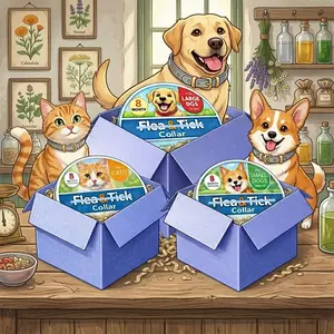 Simple Silicone Pet Protection Collar – Waterproof, Adjustable Design with Natural Plant Essential Oils for Long-Lasting Protection, Soft Upgraded Material, Personalized (Packaging May Vary, Universal Fit)