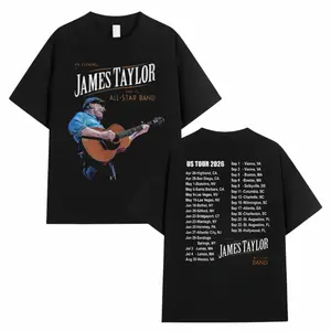New James Taylor 2026 US Tour T-Shirt – All-Star Band Concert Graphic Shirt for Men Women