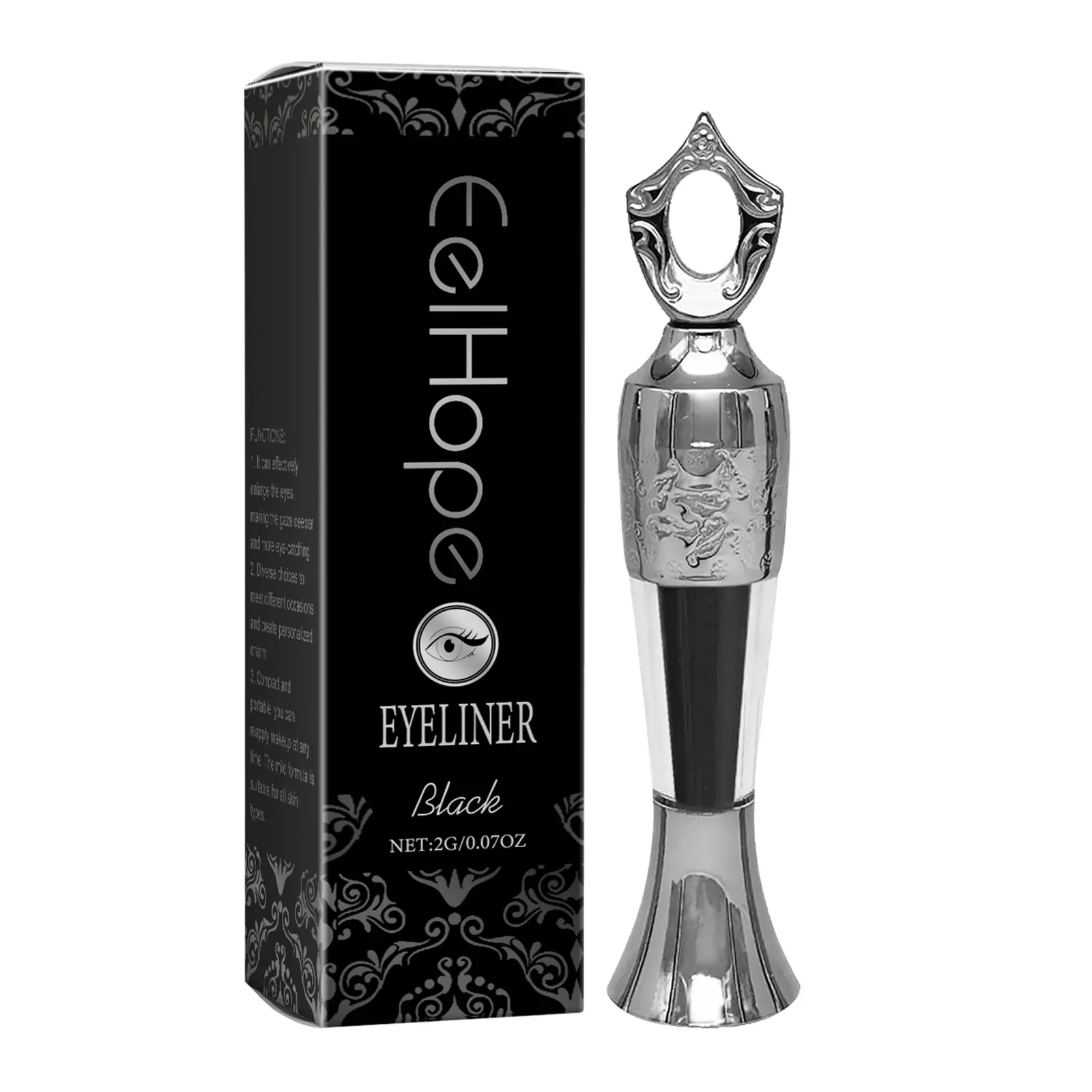 Vintage Kohl Powder Eyeliner, Nourishing Formula with Sweet Almond Oil for Sensitive Eyes, 24H Waterproof & Smudgeproof Matte Black Stick, Multi-Use Lipliner for Gothic Makeup