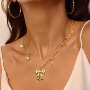 CHESKY Necklace for Women Affordable Necklaces Pendant Charm Cute Chain Choker Trendy Sun Heart Bow Evil Eye Dainty Jewelry