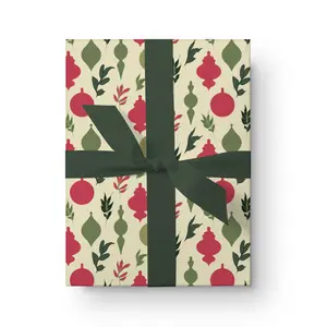 Light  Christmas Ornaments Wrapping Paper