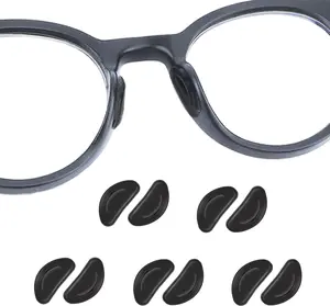 Limited Christmas Sale: Silicone Eyeglass Nose Pads (5 Pairs) – Non-Slip Adhesive Nose Grips to Keep Glasses from Sliding, Anti-Slip Accessory (Clear, 1mm)