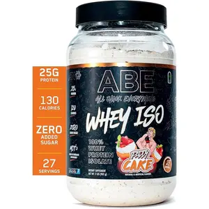 ABE Iso Whey 2lb - 25g Pure Whey Protein for Muscle Growth, Repair & Recovery - Suitable for Various Dietary Preferences - Optimum Health Supplement Healthcare Fitness Edible