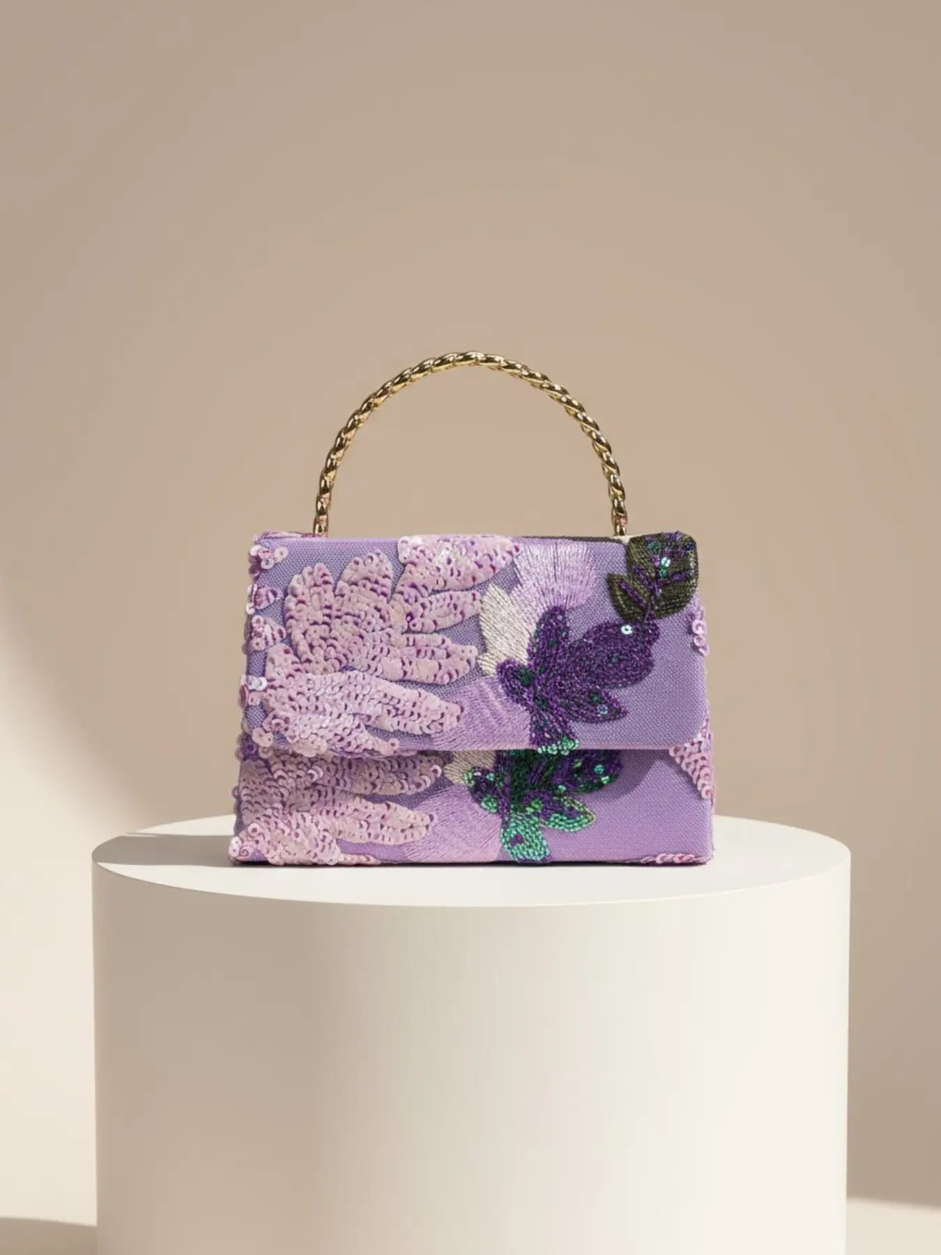 Fashion Elegant Women's Evening Embellished Clutch Handbag, Embroidered Sequins Chain Strap, Perfect for Weddings, Parties, Birthdays, Christmas, Elegant Stylish Purse, Wedding Guest Purse