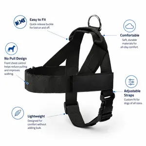 Harness - Easy to Fit No-Pull Design - Safe Secure and Comfortable - Ideal for All Dogs - Chafe-Resistant Lightweight Straps - Adjustable Straps for Perfect Fit