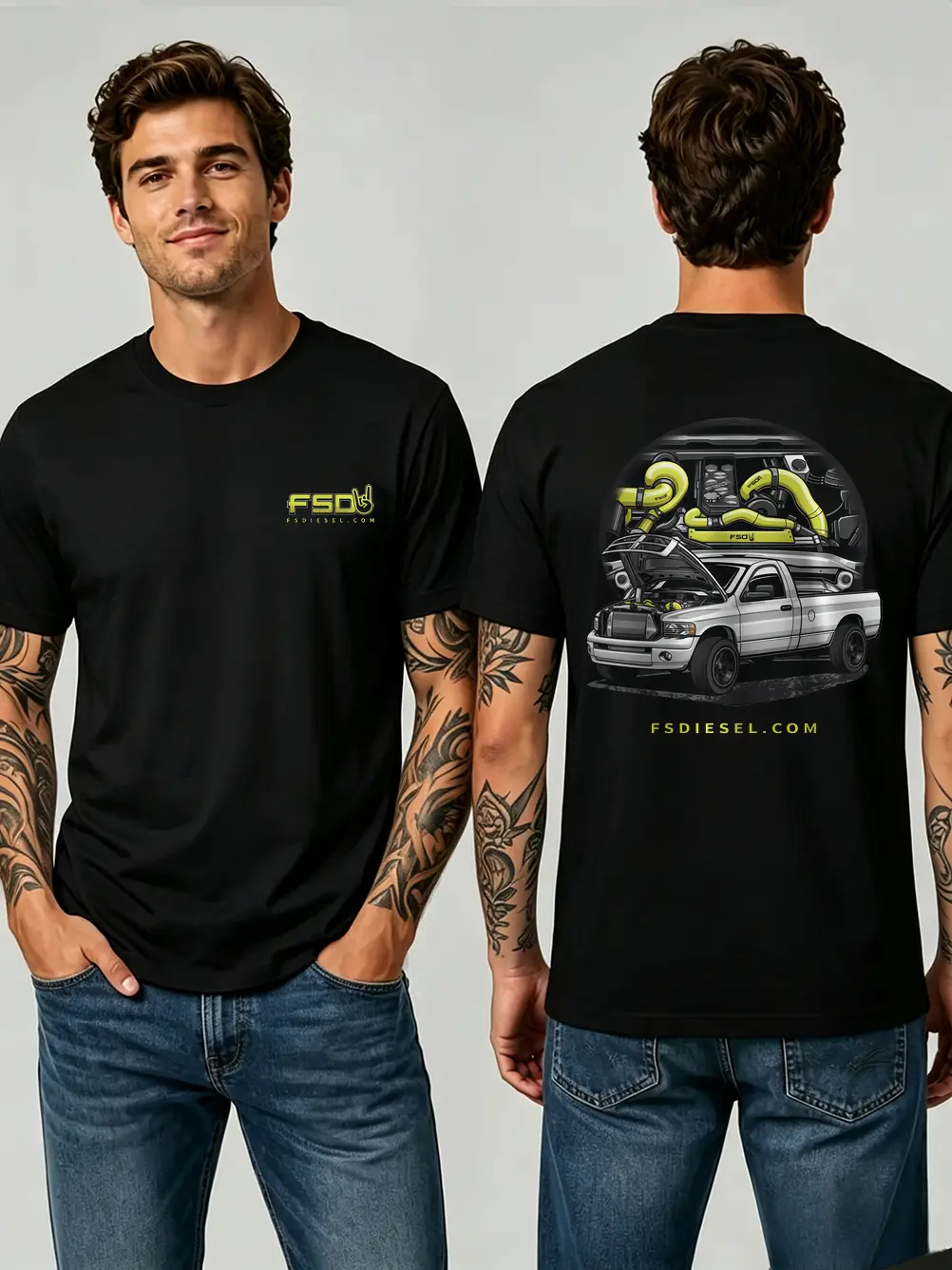 [Graphic T-Shirt] 100% Cotton - FSD Automotive Graphic Tee, Classic Car Streetwear Shirt for Men, Casual Automotive Lifestyle T-Shirt ,printed shrits,T-Shirt for men