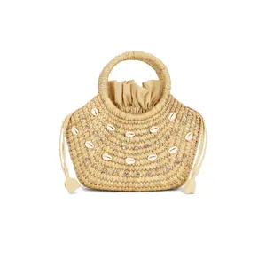 Hat Attack Janie Shell Top Handle Bag in Natural