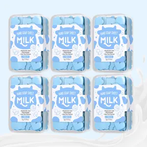 Milk Soap Sheets 3g, Gentle Moisturizing Hydrating Cleansing Bars Cleanser, Perfect for All Skin Types, Ideal Travel Companion, Body Cleansing Products