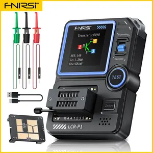 FNIRSI LCR-P1 Multifunction Tester Measures Transistors Capacitors Resistors Inductors Diodes MOSFETs and Batteries with Replaceable Patch Seat 1.44 Inch Color Screen and 300mAh Battery