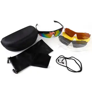 5 Lens Interchangeable Cycling Glasses Kit Protection Sport Sunglasses Trendy Fashion Casual Versatile Outdoor Riding Running Fishing Gear