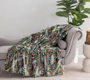 Sh8/4 Berkshire Holiday Artist Series 60x70 Printed Plush Throw