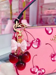 Cherry Design Keychain, Cute Kawaii Cherry Keyring with for Stylish Storage, Perfect Gift for Friends and Family, Trendy Cute Keychain