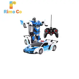 Remote Control Transformer Robot Car Toys, 2.4GHz 1:18 Scale RC Car Drift Function, One-Button Deformation, 360°Rotation, Cool Family Gifts