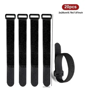 Velcro Straps, Strong Fastening Buckles, Multi-Purpose Organizer for Cables, Wires, Ropes, Home Office Gym, Garage Cable Management