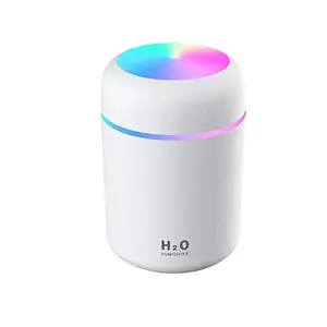 Portable LED Humidifier - Mini Ultrasonic Cool Mist Humidifier, 7 Color LED Night Light, 2 Mist Mode, Auto Shut-Off for Car, Home, Office, Travel