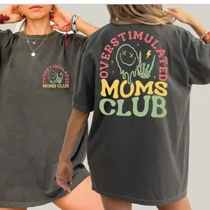 Overstimulated Moms Club Comfort Colors Shirt, Mama Comfort Colors T-Shirt, Comfort Colors Mom Shirt, Funny Mama Shirt, Mother Day Gift Cotton Fabric