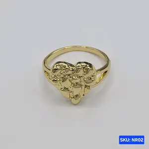 Heart Nugget Rings Style Laminated Gold Sizes 6, 7, 8, 9, 10. for Any Occasion      SKU: NR02