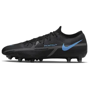 Nike Phantom GT 2 AG Pro Low-Cut Artificial Grass Football Shoes in Black and Blue Trending Shoes, House White Official Shoes to Get / Maison Mihara
