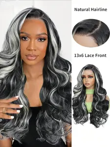 24 Inch 13x6 Synthetic Lace Frontal Wig, Long Body Wave Curly Hair Extension, Chocolate, for Daily, Parties, Weddings, Festivals