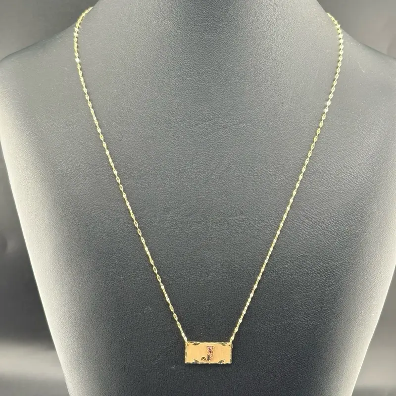 14k Gold Custom 3D Letter Necklace - 16/18/20in Length Options - Kenia Collection Fine Jewelry