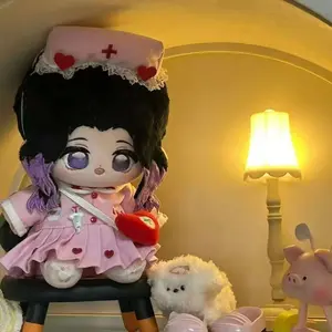 Stuffed 20cm Anime Demon Slayer Kochou Shinobu Cotton Doll Toys COS Children Adults Plush Dress-up Plushie Toys Kids Gifts