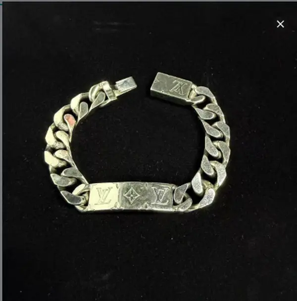 Pre-owned LV Men's Cuban link bracelet（SZS 03751）
