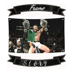 Conor Durable Men Cave Wall Banner with Mcgregor Boxing Flag Poster, Brass Grommets, Aesthetic Appeal, 3x5 Feet, Ideal for Dorm Room Decor, Outdoor Events