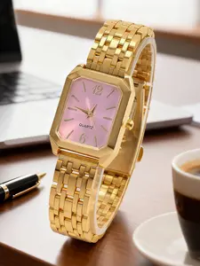 Elegant Square Dial Women's Quartz Watch, Simple Digital Scale, Professional Office Commute Wristwatch, Single Piece, Fashion Wristwatches, Fashion Watches