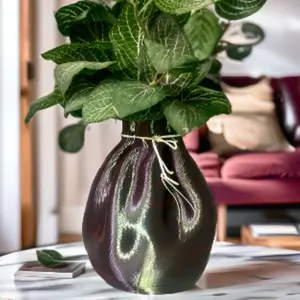 Vintage Style 3D Printed Drawstring Vase for Home Decor & Office Use Eco-Friendly PLA Filament Handmade Unique Figurine Bookish Hall Wall Colorful Ornaments Articulated 3D Decorative Vase