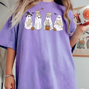 Comfort Colors® Halloween Frenchie Shirt, Halloween French Bulldog Ghost Shirt, Frenchie Lover Shirt, Halloween Dog T-Shirt, Spooky Season Tee