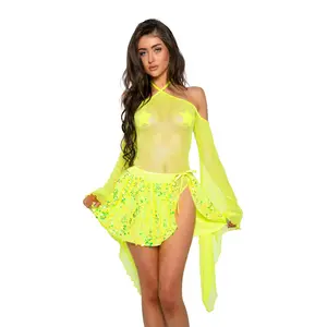 Sequin Wrap Skirt