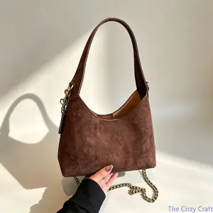 Trendy Dumpling Shoulder Bag for Women, Chic Chain Strap Handbag, Stylish Underarm Crossbody Purse, Minimalist Small Hobo Bag, Versatile Everyday Commuter Bag for Work & Casual summerwins