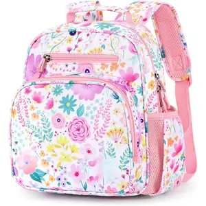 F-CPB1 Toddler Backpack for Girls 2-4: Preschool Kindergarten Backpack - Cute Kids Backpacks for Girls - Flower Pink