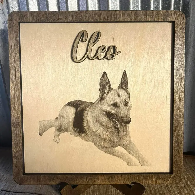 Customized engraved pet memorial