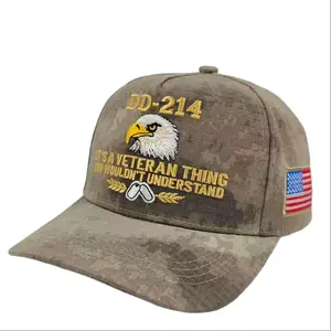DD-214 Army Veteran Hat, Embroidered Patriotic Baseball Cap, Patriotic Veteran Day Gifts for Retired Soldiers