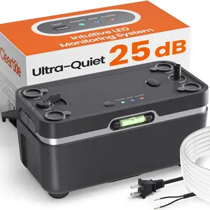 Condensate HVAC Pump, Ultra-Quiet 25dB, 1/30  135 GPH, 100-240V, Automatic Condensate Removal Pump with Safety  and Tubing for Air Conditioner/Furnace/Dehumidifier/Ice Machine