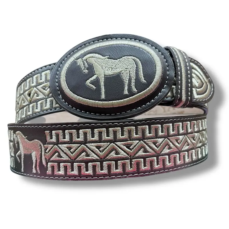 Mexican Embroidered Belt. Men’s Mexican Belt. Embroidered Leather Belt. 1.5 Inch Genuine Leather Belt. Cinto Vaquero De Hombre. Cinto Charro