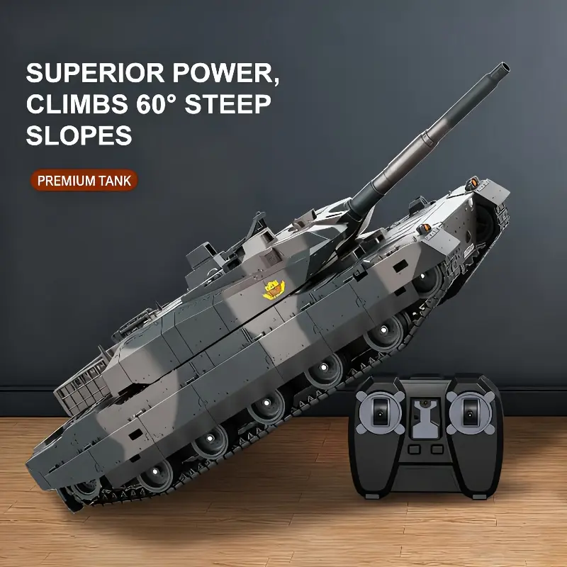 TONGLI Plastic RC Tank Toy for Unisex 8-10 Years, Powerful Dual Motors, Reliable 2.4GHz Control, 330° Turret Spin, Fun Sound Effects, Strong Climbing Capacity, Delicate Camouflage, Long Battery Life, Affordable Birthday/Christmas Present