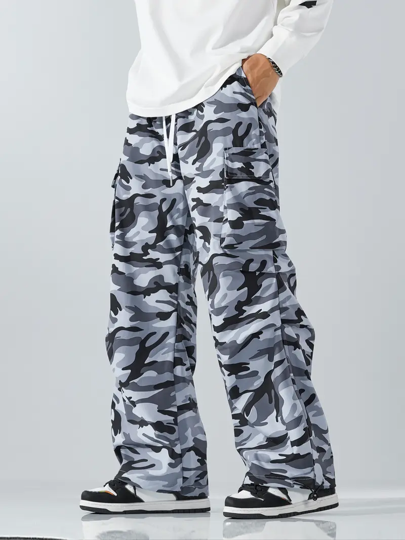 Men's Camouflage Sports Casual Trousers - With Pockets, Versatile Fashionable Casual Fitness Loose Seasonal Design