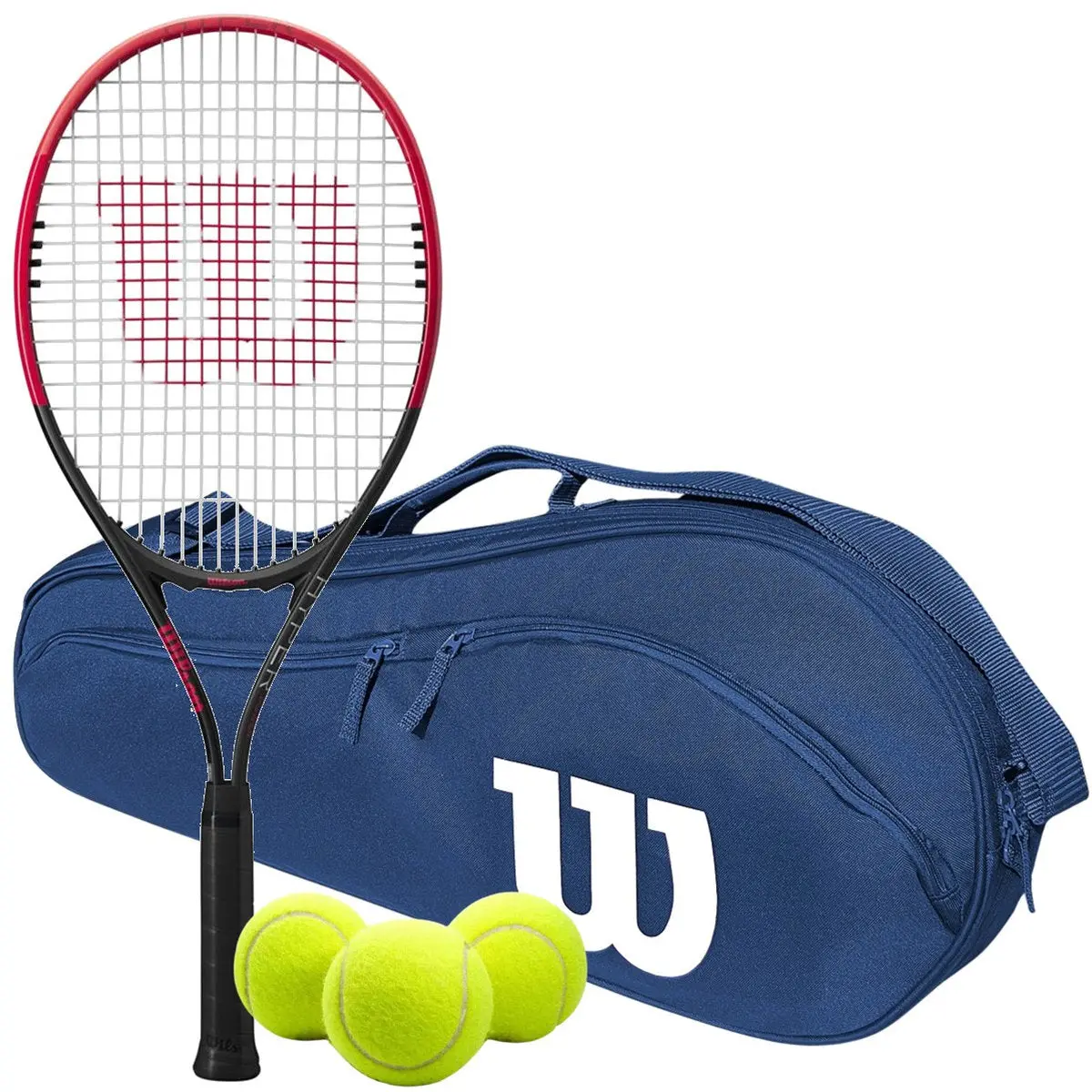 Wilson Hyper Power Tennis Bundle - 1 Racquet, 1 Bag & 3 Balls
