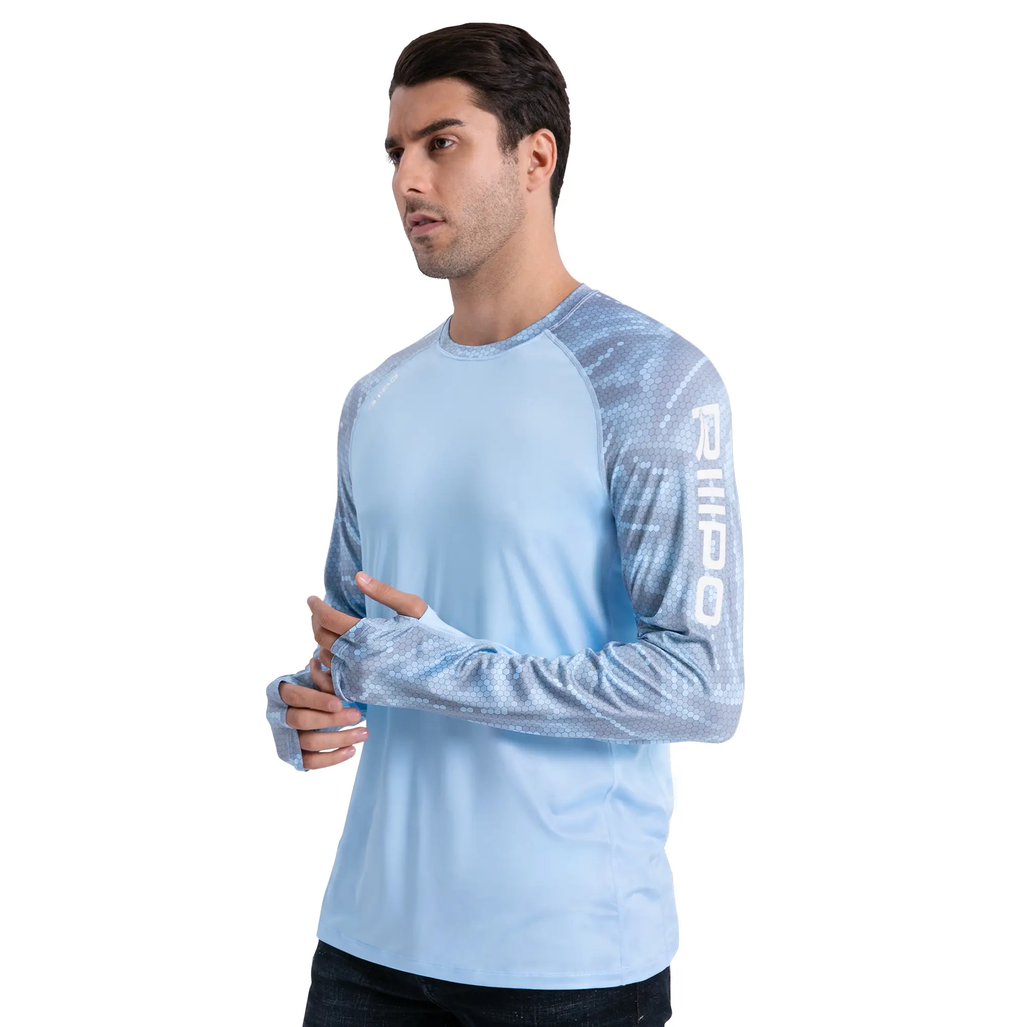 Sky Blue - Hexagon - Mix Print